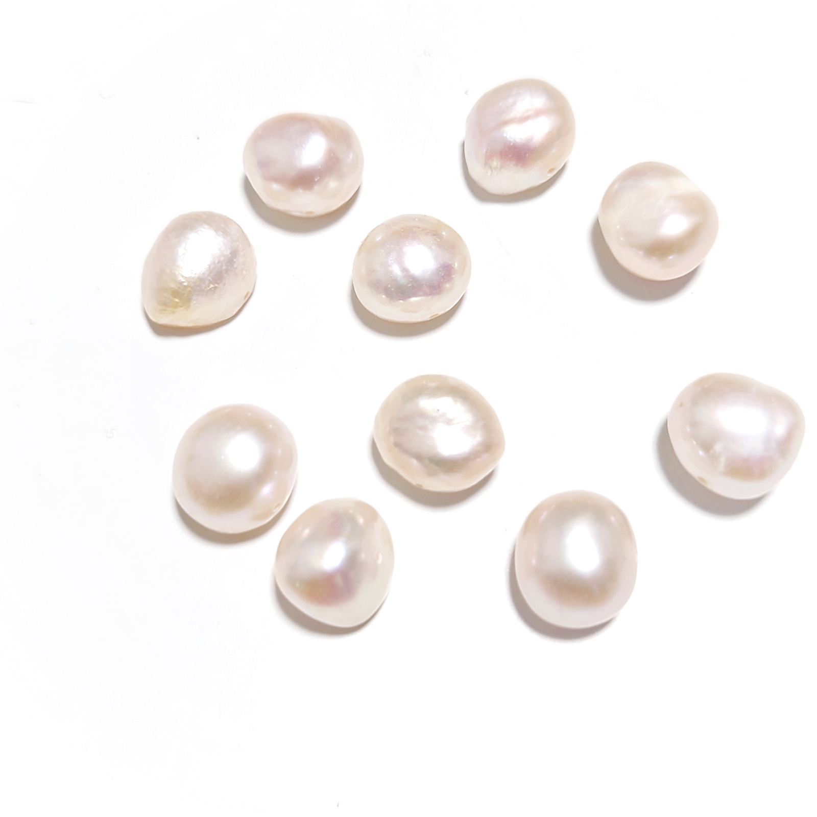 【颗粒销售】淡水珍珠/巴洛克/约10〜13mm/淡粉色/10粒