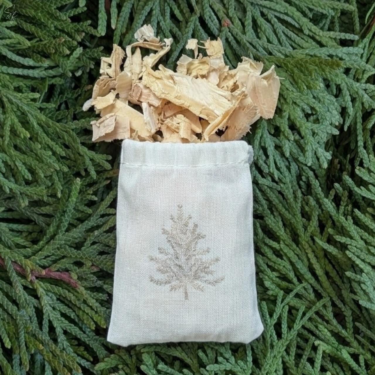 🌲青森桧木 天然芳香袋 4个 森林香气舒缓身心 优质自我护理〈桧叶〉