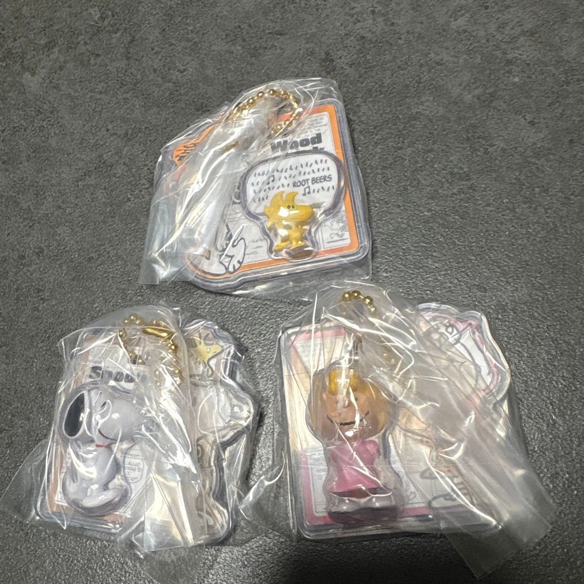 Snoopy Package Charm 3-Pack Figure Keychain Chocoball