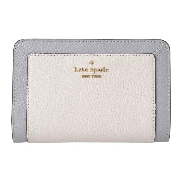 平行进口 凯特·丝蓓 两折钱包 kate spade 蕾娜 KI834 020 X3W 女款 灰色 米色