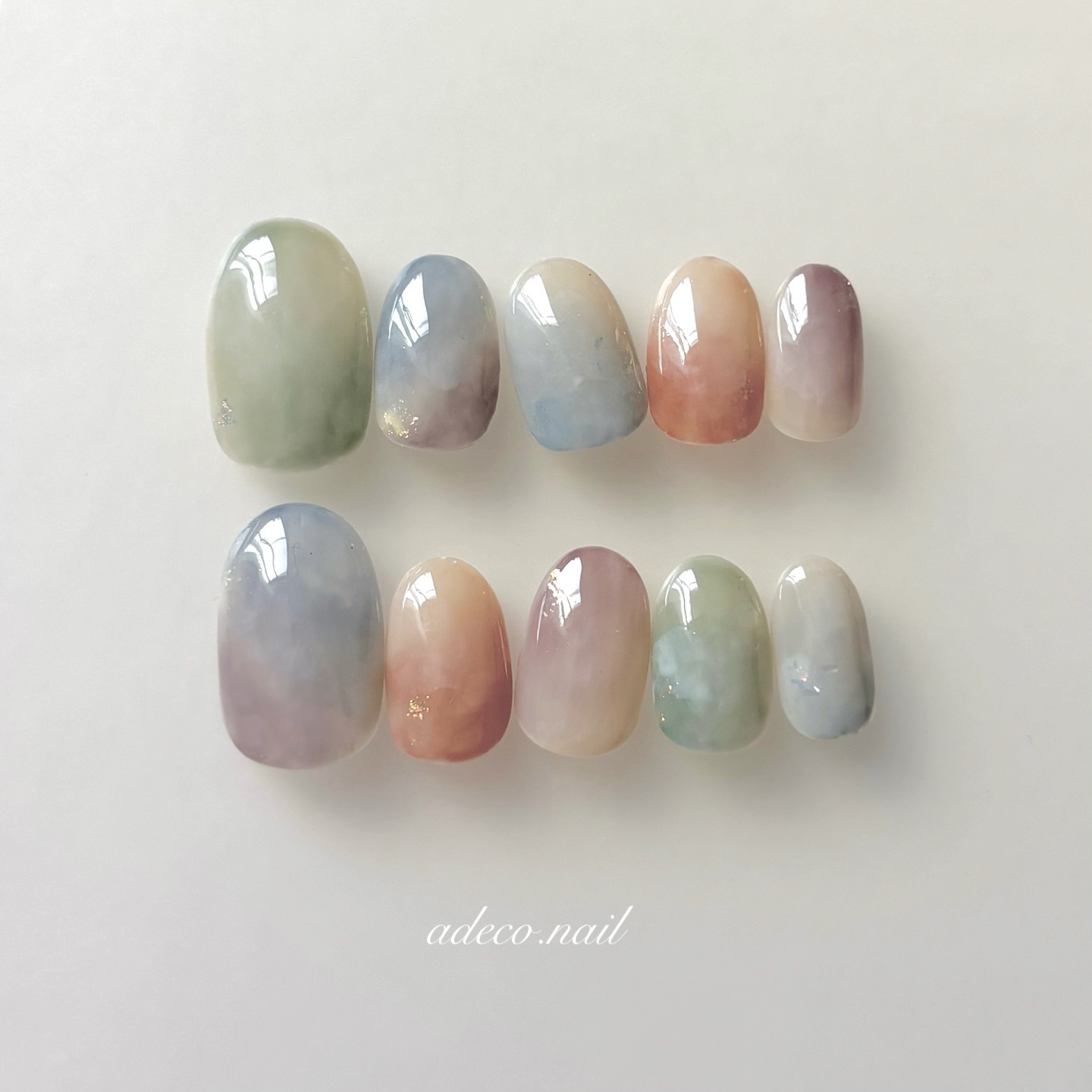【Featured: Sheer, Muted Color Smooth Nails Nuance Nail Nail Tips Shipping Included