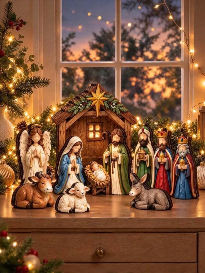 Christmas Nativity Set 11-Piece Ornament