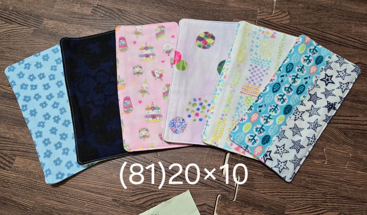 (81)ハンドメイド　ガーゼハンカチ　20×10 6枚