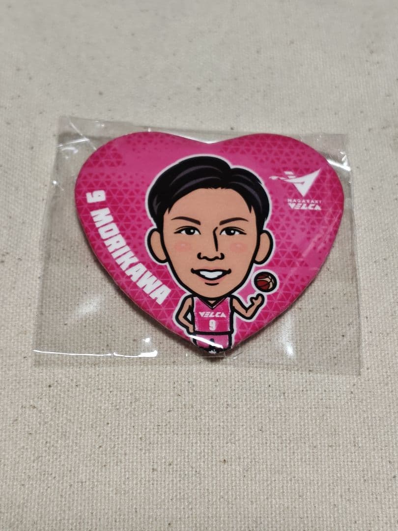 Nagasaki Verka Masaaki Morikawa player illustration pin ribbon can badge