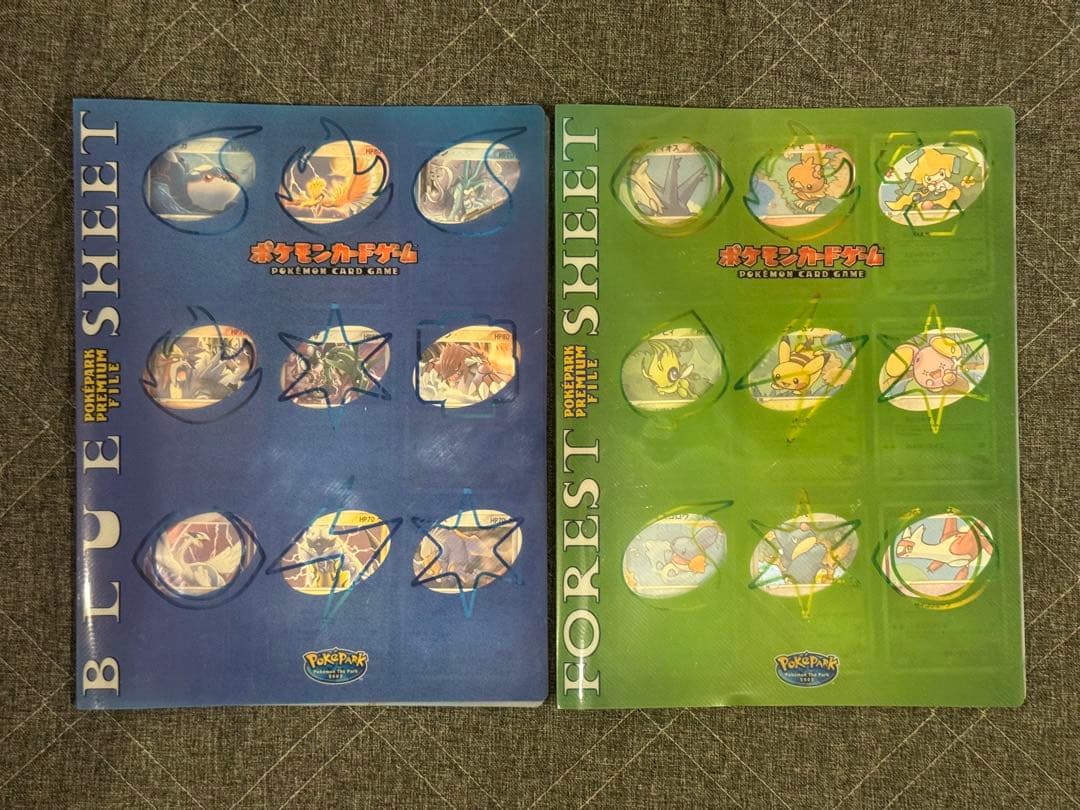 宝可梦公园森林垫+蓝色防水布 全套18张附文件夹