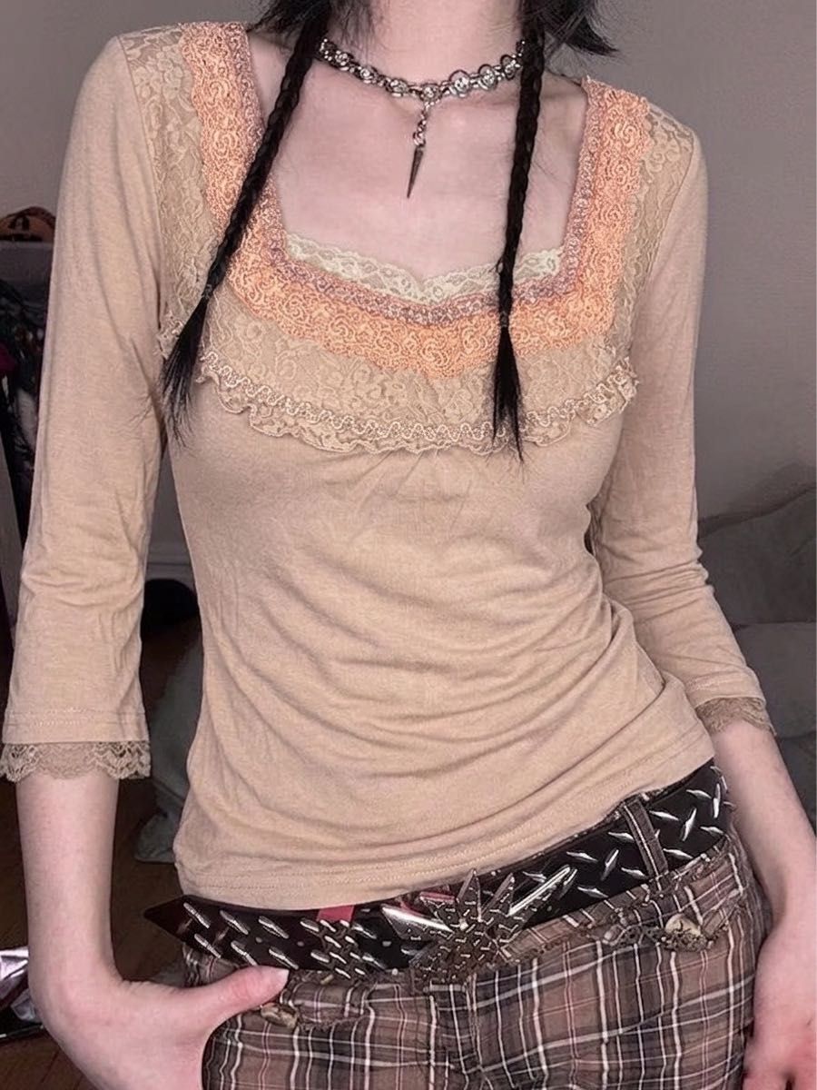 带标签 保存完好 axes femme 游戏 黑暗核心 粉色 荷叶边 衬衫 荷叶边 蕾丝 童话风 森系女孩