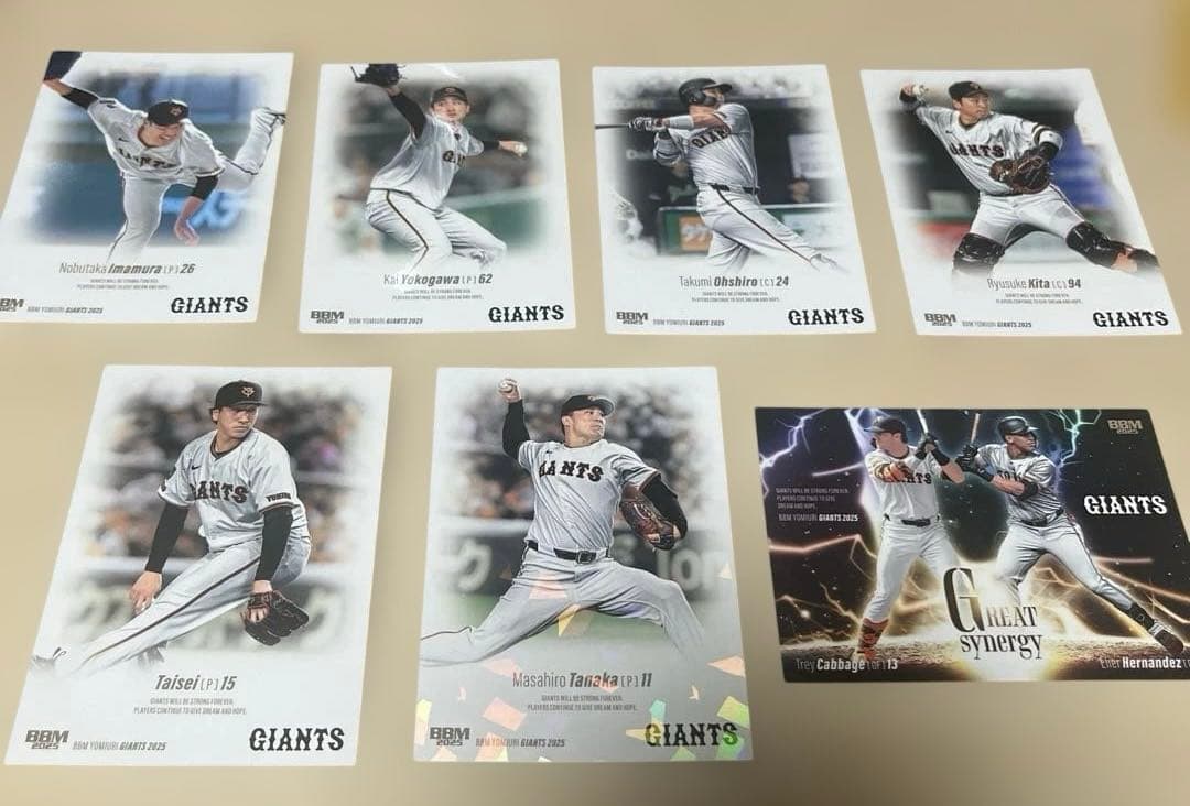 BBM 2024 Yomiuri Giants Card Set (7 cards)