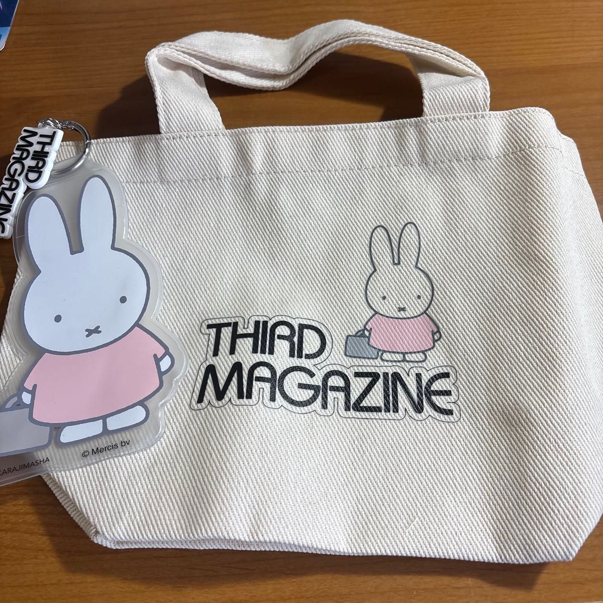 THIRD MAGAZINE Miffy Mini Tote Bag with Acrylic Keychain