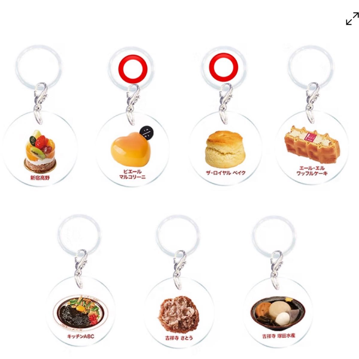 非卖品激雷亚人气美食丙烯魅力2点套装迷你钥匙圈