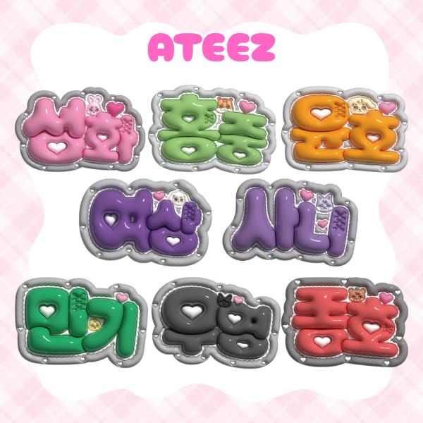 【3D立体姓名牌】ATEEZ 3D姓名牌应援周边kpop阿奇兹