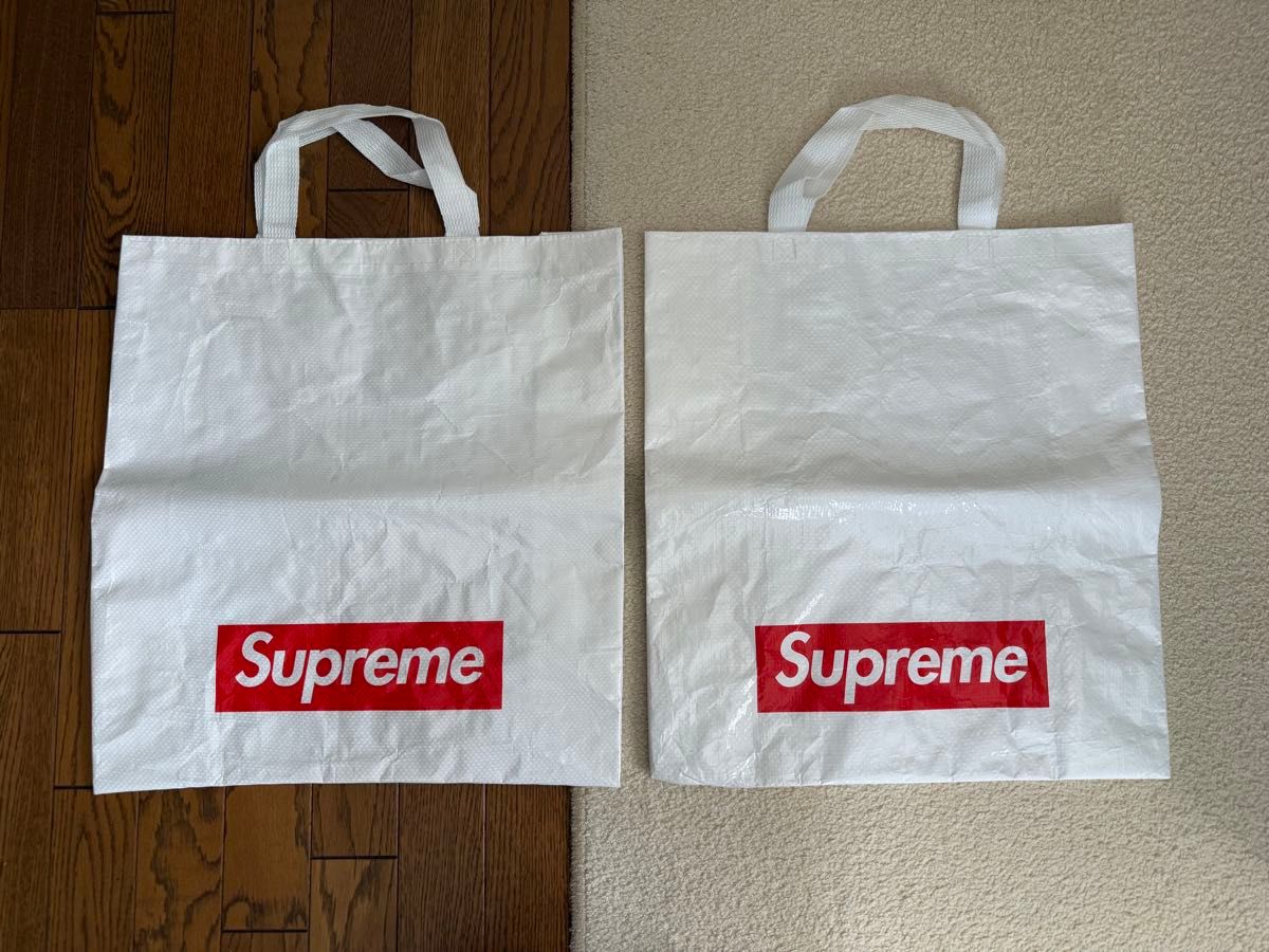Supreme ショッパー 中 2枚 ショップ袋 シュプリーム エコバッグ boxlogo shopper eco bag