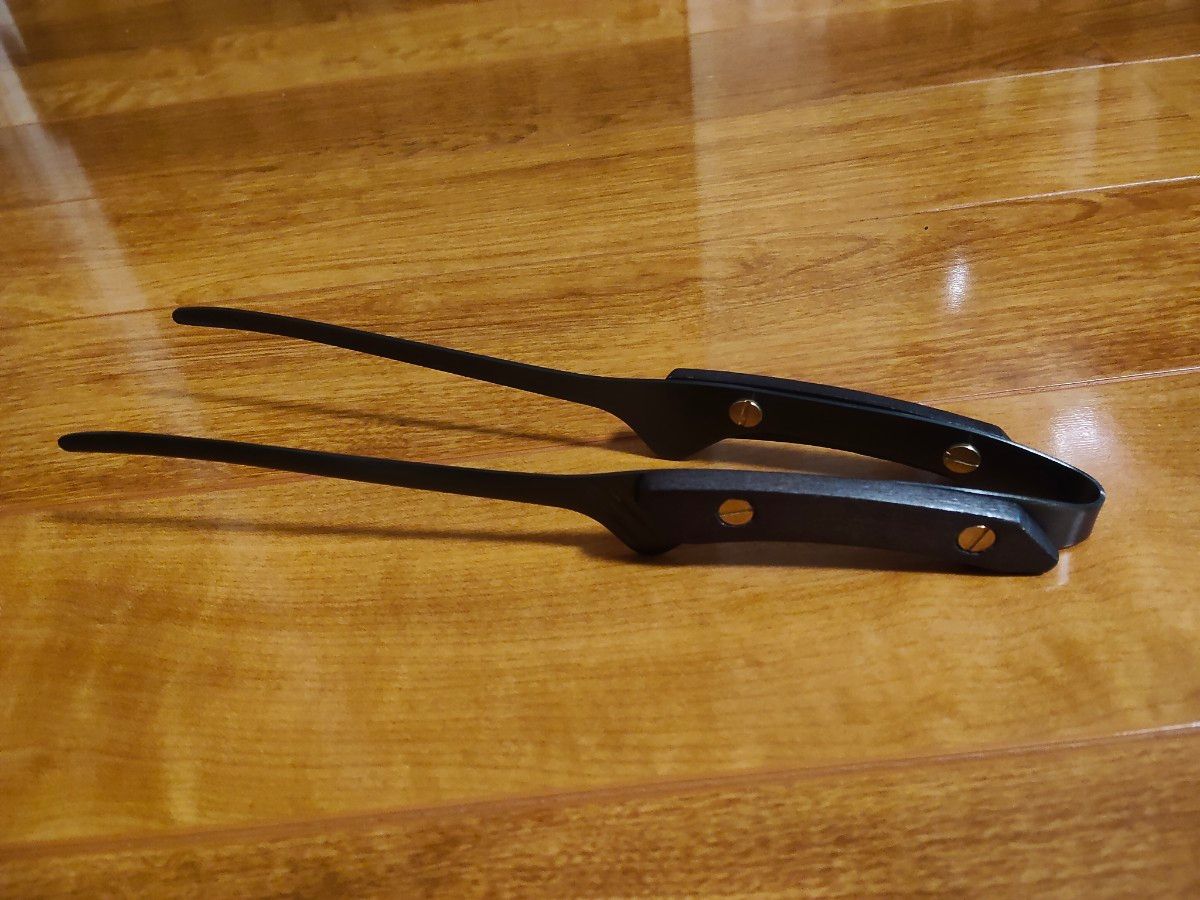 Campfire Tongs Fire Tongs Camping Outdoor Black