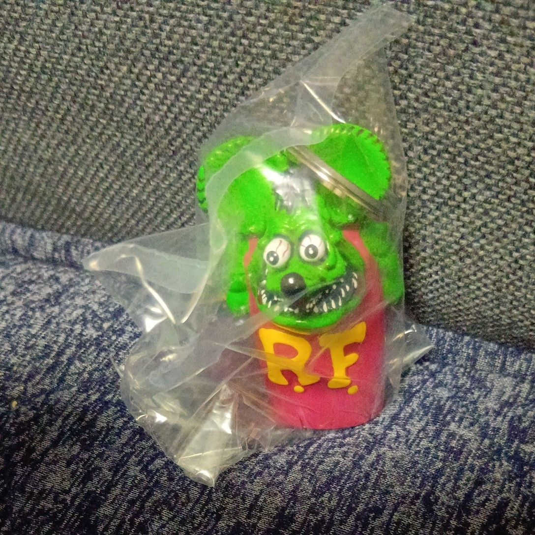 Rat Fink ラットフィンク キーホルダー ライターキャップ フィギュア　蛍光グリーン
