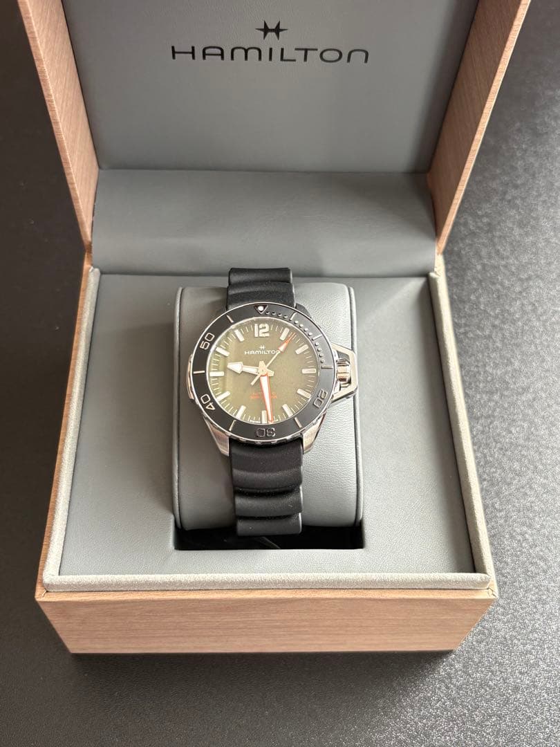 HAMILTON Automatic Wristwatch Khaki Navy Open Water Auto