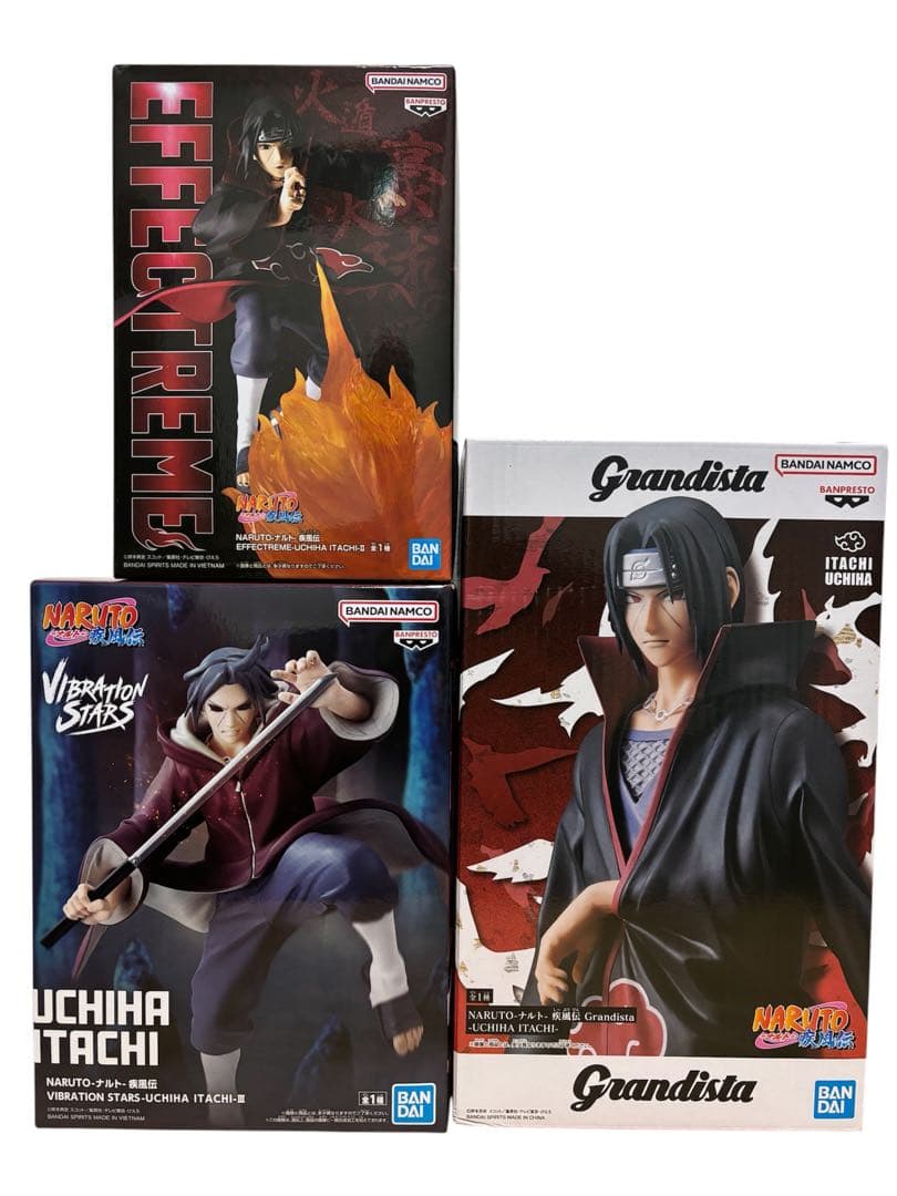 [New Sealed, Free Shipping] Naruto Shippuden Figure Akatsuki Itachi 3-Piece Set