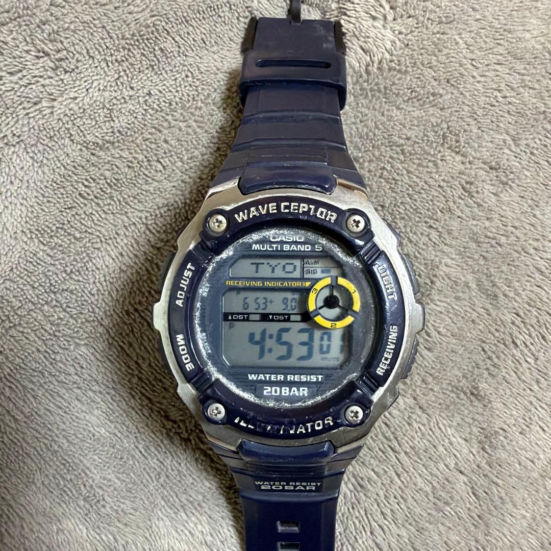 CASIO WAVE CEPTOR Digital Watch Navy