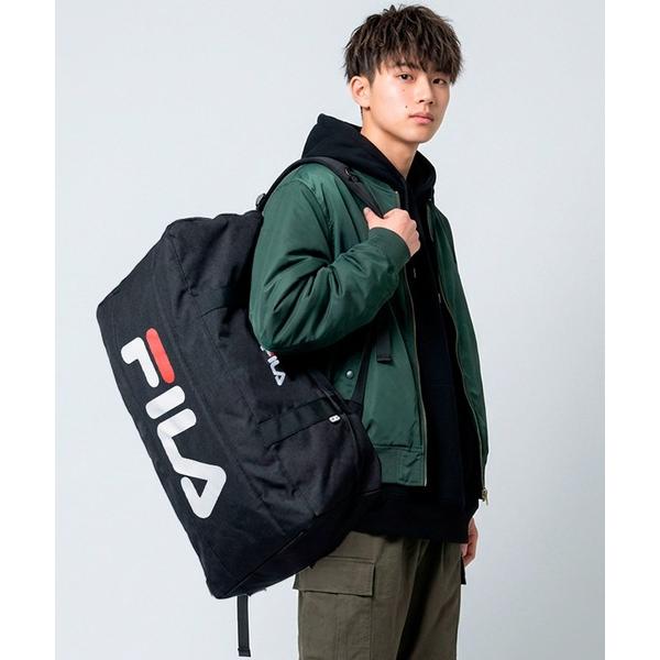 波士顿包 “FILA/FILA” WEB限定另注笔记体BIG标志3way波士顿包背包挎包大容量47L男士女士