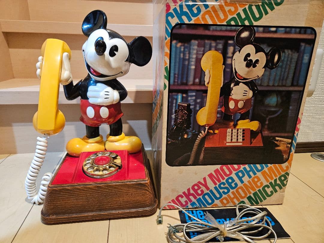 【Showa Retro Vintage】American-made Goods Mickey Mouse Telephone