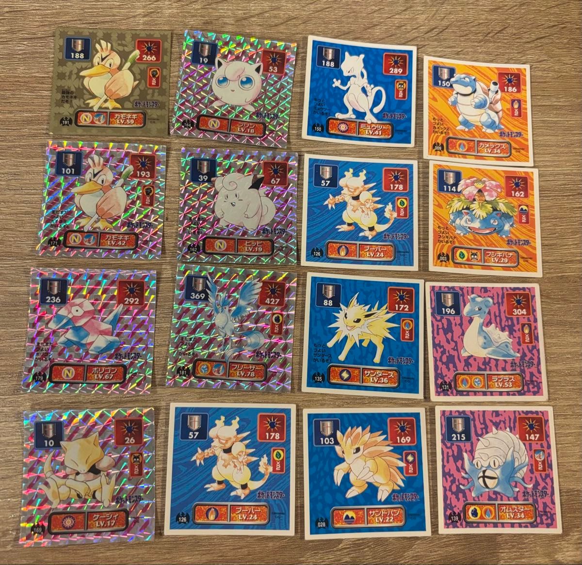 宝可梦 最强贴纸烈传 天野 16张套装 含闪卡 当年物品