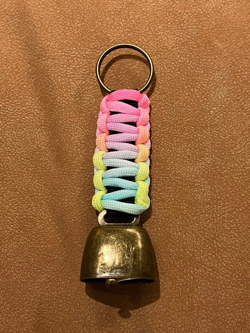 Paracord bear bell pastel colors outdoor