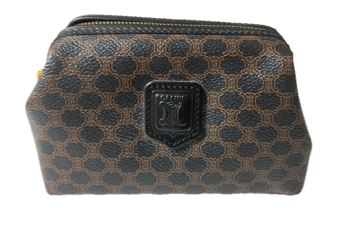 【全新未使用】 CELINE (赛琳)macadam图案(Triomphe)化妆包