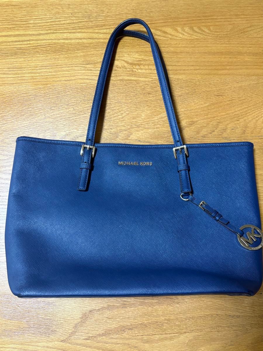 MICHAEL KORS Tote Bag Blue with MK Charm