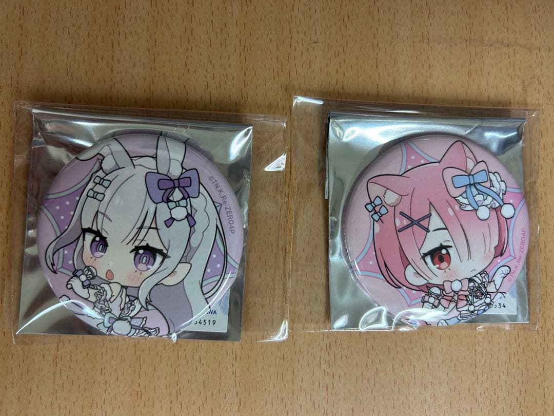 Kemomimi Idol Re:Zero Emilia Ram Can Badge