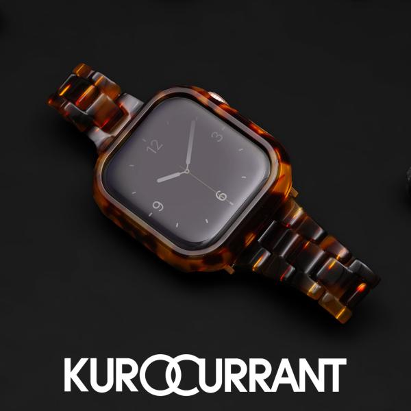 バンドと同時購入で半額 アップルウォッチ カバー ケース レジン マーブル べっ甲 かわいい 40mm 41mm 42mm 44mm 45mm 46mm