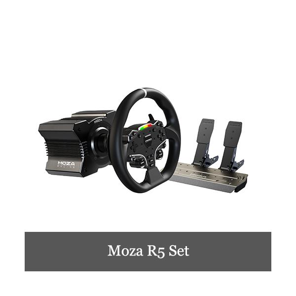 Moza R5 5.5牛米 直驱式转向手柄 踏板 手柄套装 赛车 家用SIM设备 兼容PC 国内正品