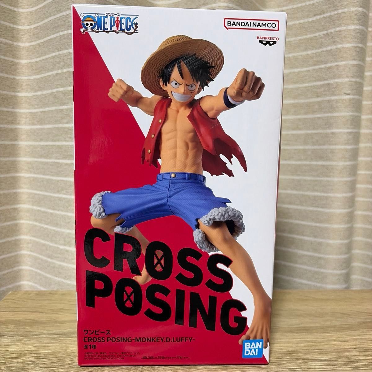 【未拆封未使用品】BANPRESTO 海贼王 CROSS POSING 蒙奇·D·路飞 手办
