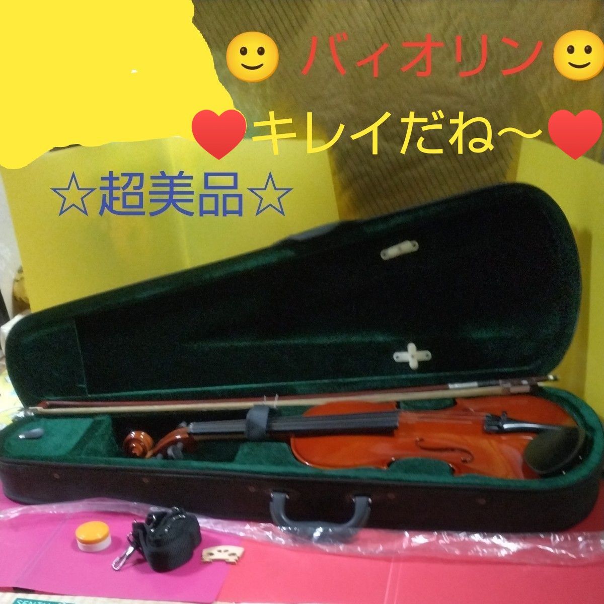 ★ 品牌未知 小提琴主体&附带配件&带琴盒 崭新洁净