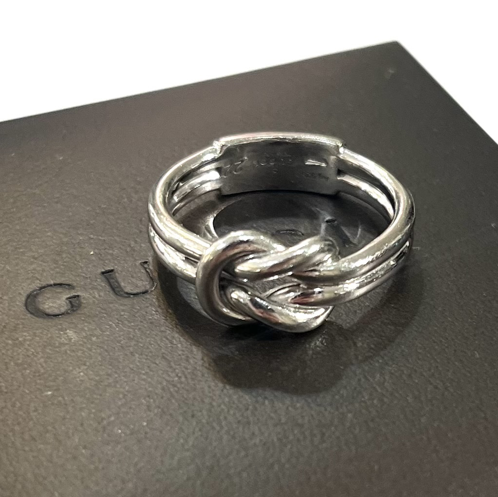 【GUCCI】【22号】3006古奇温特 · 诺特环银色925联锁设计男士环老古奇男士环银色圣诞礼物