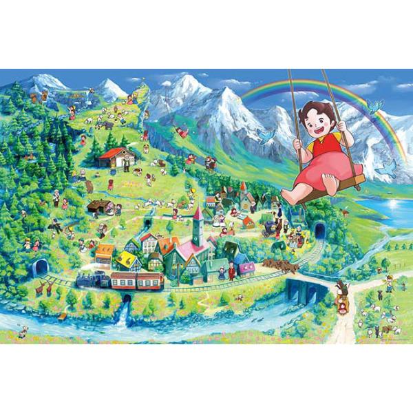 拼图 海蒂的阿尔卑斯地图(阿尔卑斯山的少女海蒂) 1000片 APP-1000-921