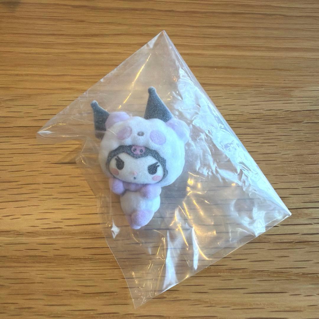 Sanrio Mocomoco Panda Flocked Mascot Kuromi