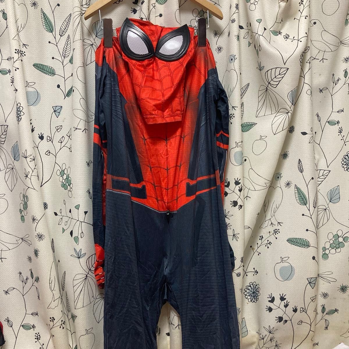 【150cm】蜘蛛侠cosplay服装全身带紧身裤面具的万圣节化装