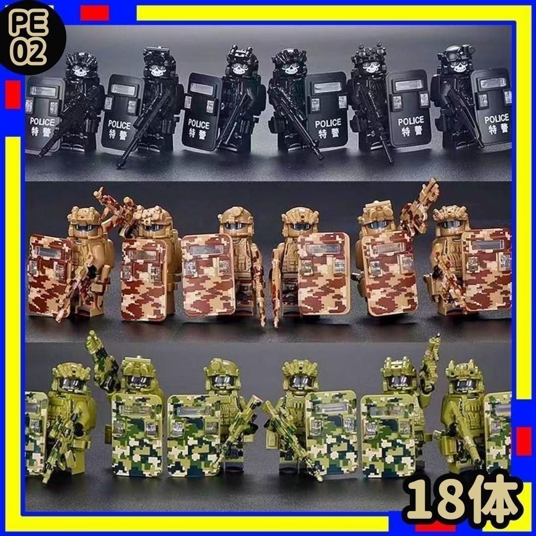 幽灵迷彩特种部队PE2迷你菲格士兵SWAT乐高兼容uZjN