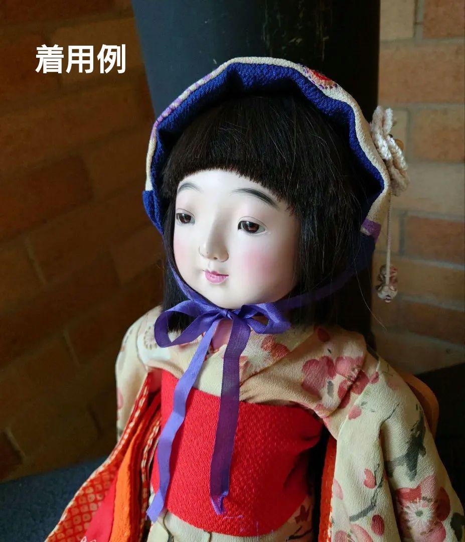 摇曳江户缩缅耳罩头饰 市松人偶用(12号,42厘米)帽子