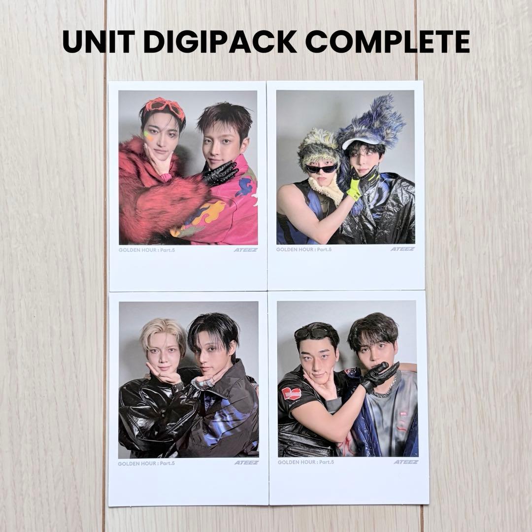 ATEEZ treca polaroid单元数码相机4种完整套件