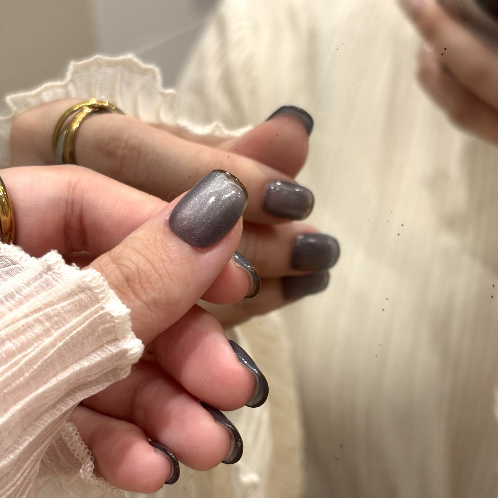 Blue x Brown Adult Elegant Nail Tips Magnet