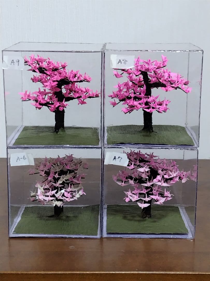 折纸鹤盆栽（樱花）4种樱花2