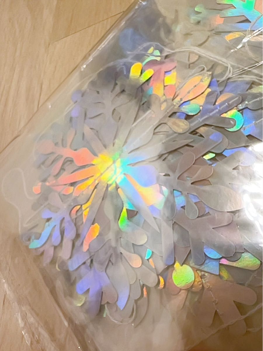 雪花结晶串饰 全息圣诞装饰品