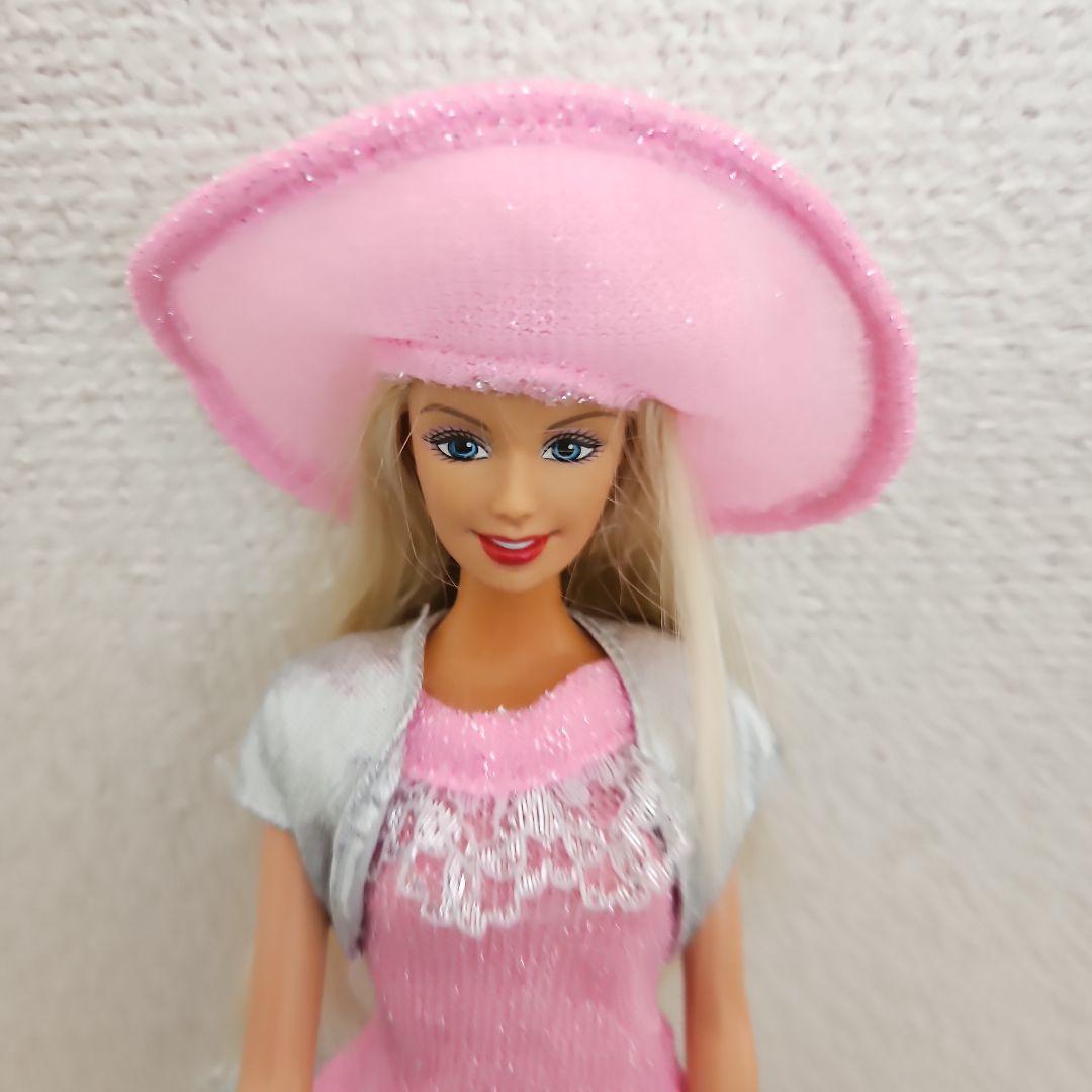 BARBIE 芭比娃娃 粉色帽子连衣裙