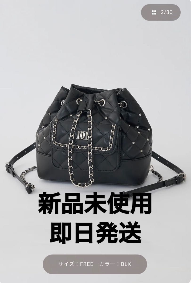 Darich★New Quilted Rhinestone Chain Backpack