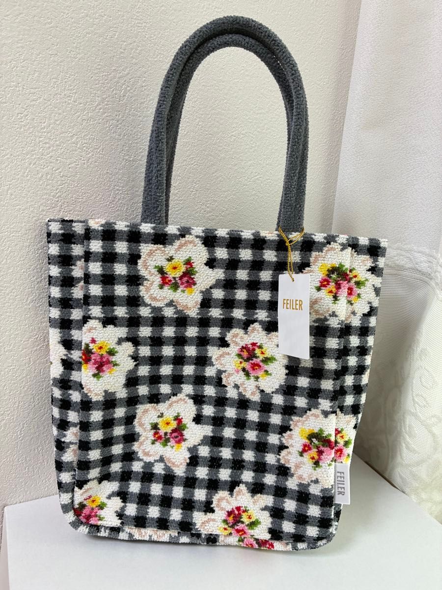 Feiler Vichy Check Limited Edition Floral Tote Bag