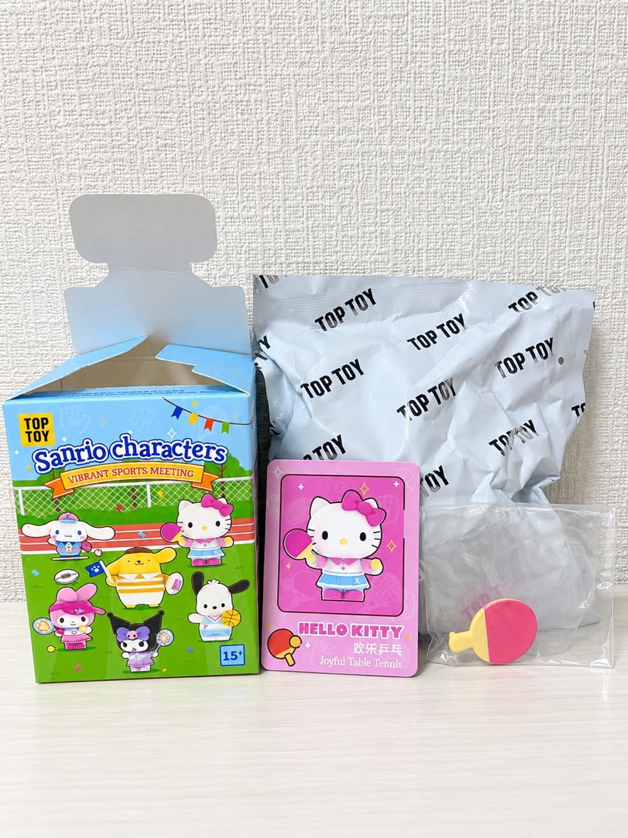 TOP TOY 三丽鸥角色 凯蒂猫 乒乓球 手办