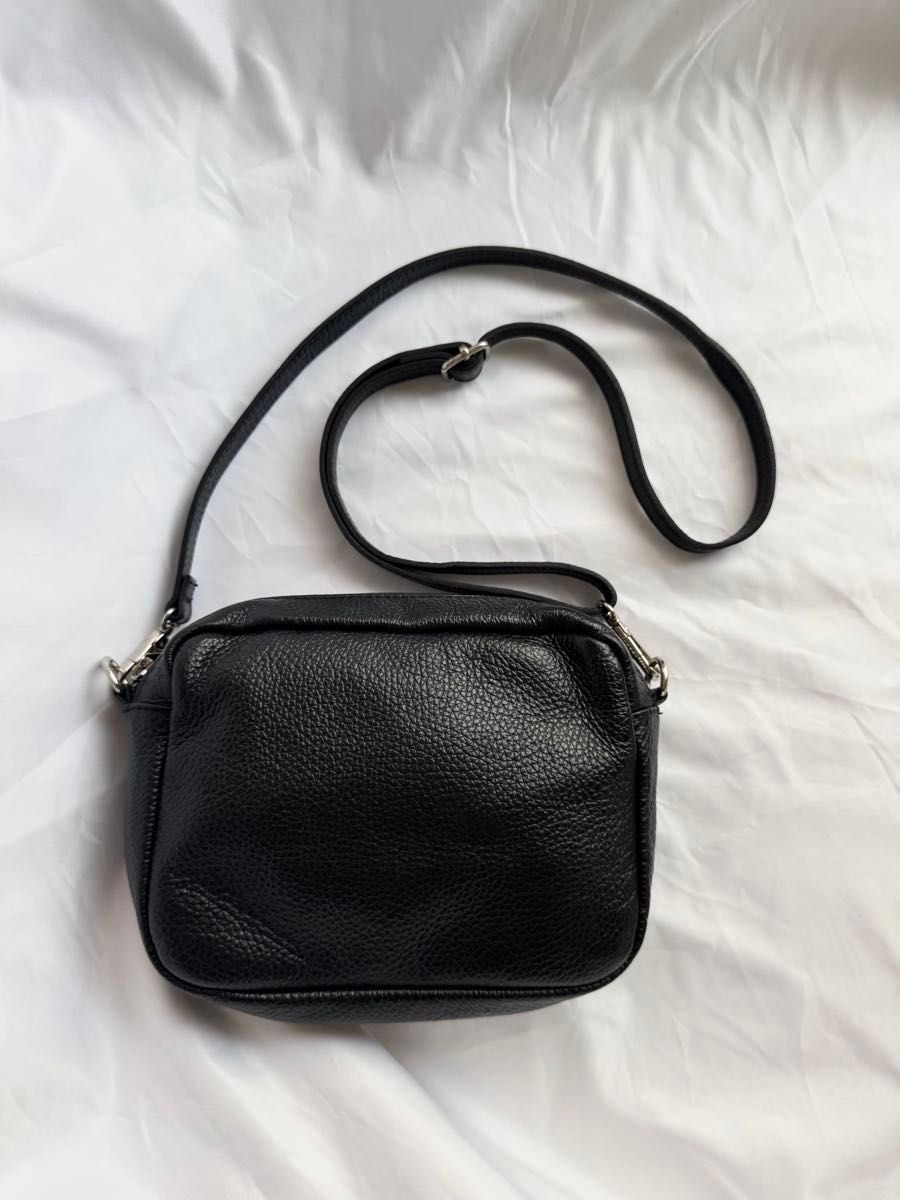 LAURA DI MAGGIO Laura Biagiotti 单肩包 黑色 真皮 天然皮革