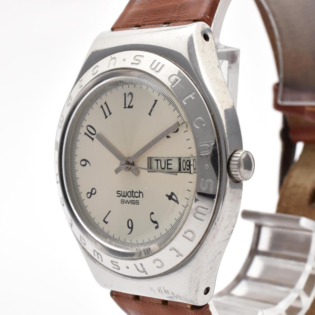 功能正常 swatch 斯沃琪 男士腕表 象牙白表盘