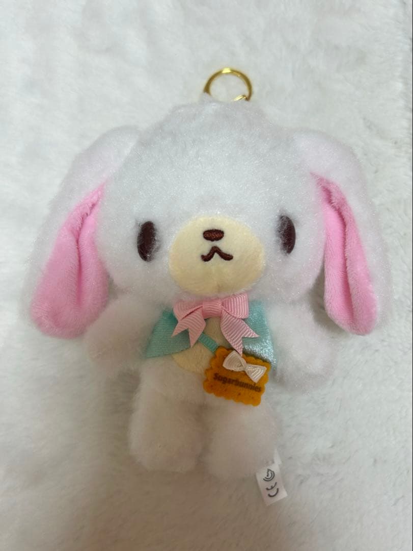 三丽鸥 Sugar Bunnies 钥匙扣 饼干 白兔 毛绒玩具