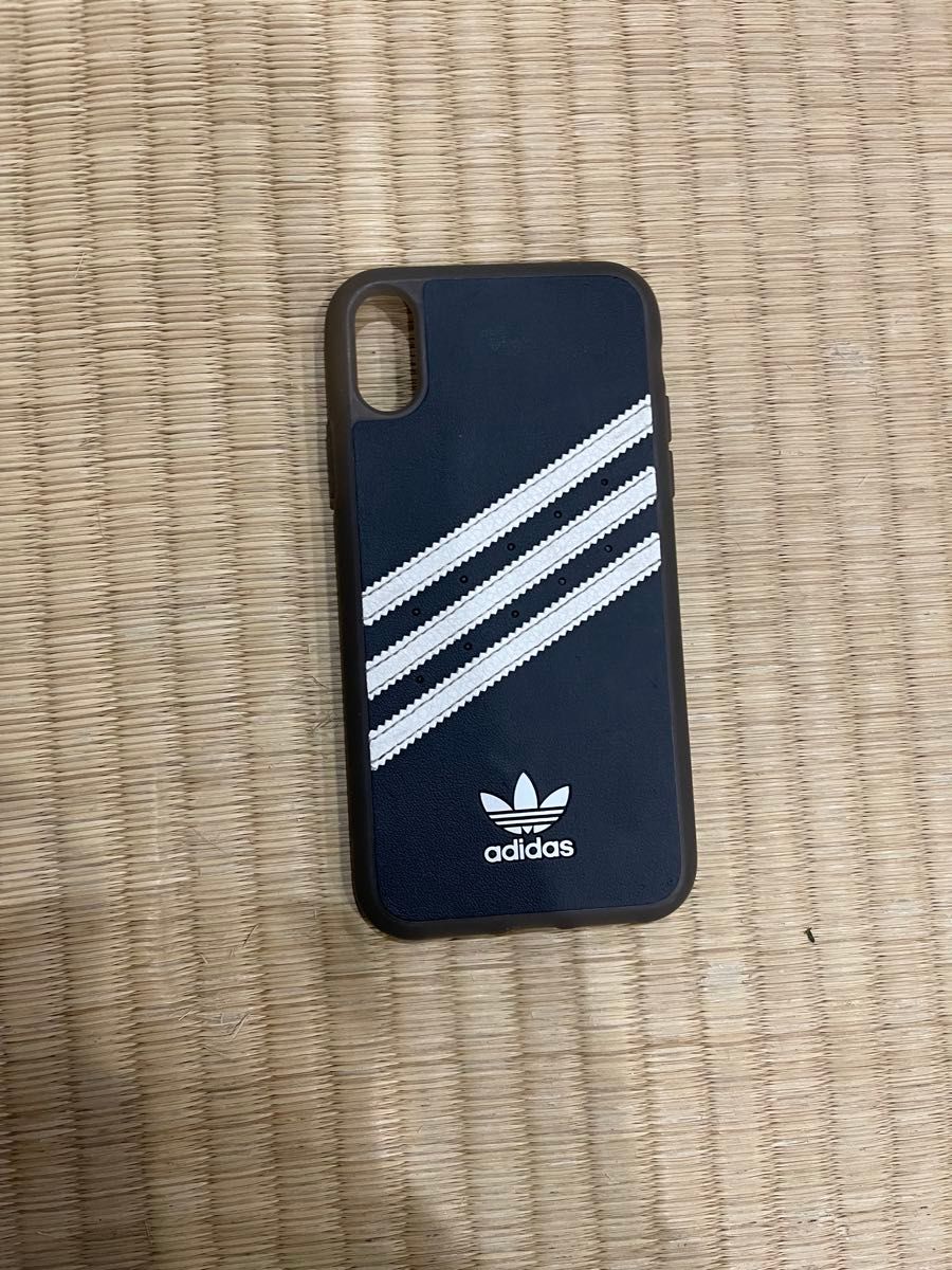 iPhone X / XS ケース adidas アディダス 3ストライプ ブラック