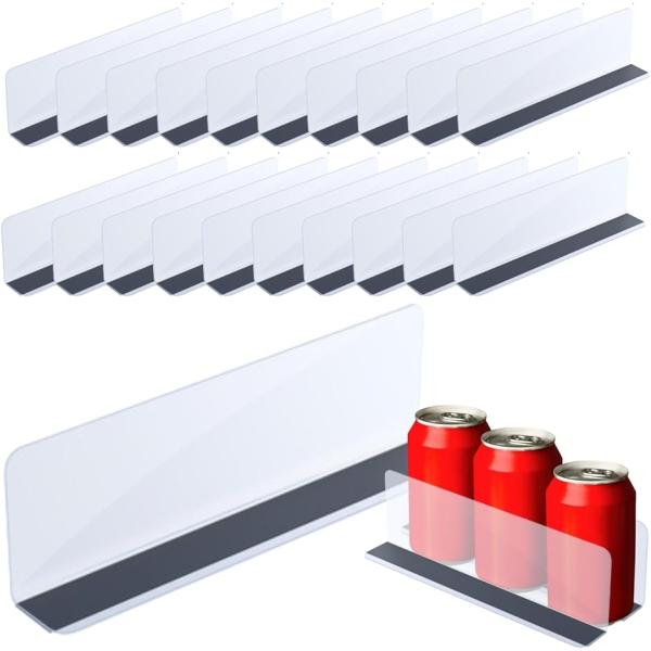 L形置物隔板 亚克力商品隔板 20件套（底部带磁铁，20×3×6厘米）